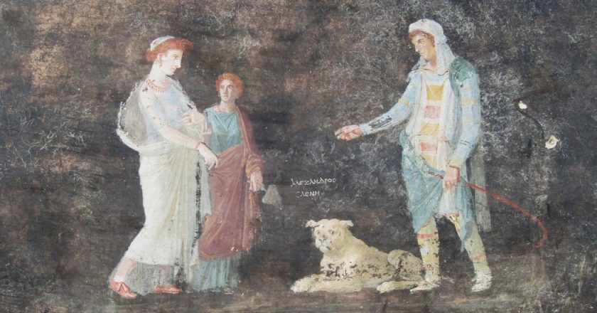 In ancient Pompeii, the dining room with fresco and Trojan decorations offers new insights