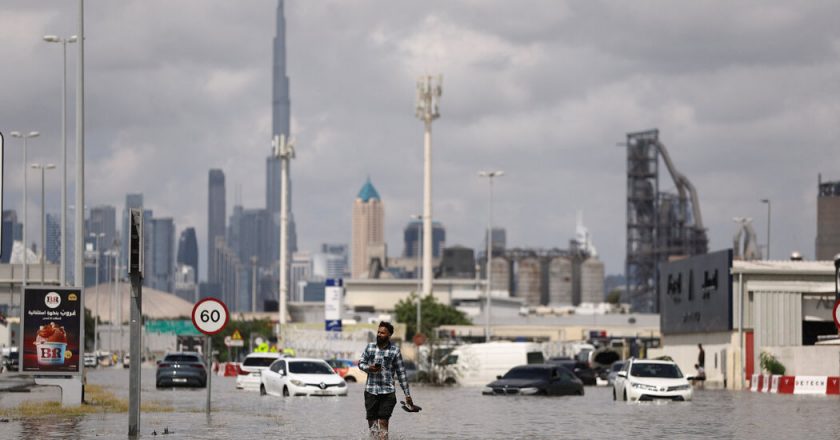 Photos and videos of Dubai floods: Heavy rains in UAE and Oman kill at least 19 people