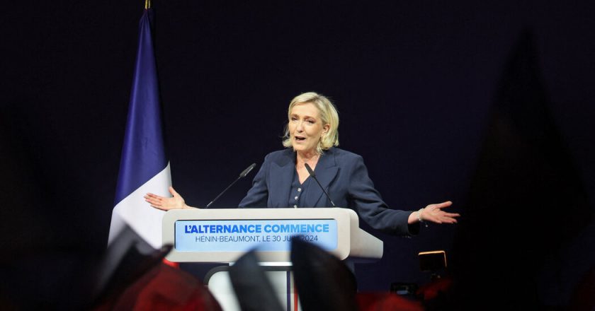 France's far right performs strongly in first round of elections, poll suggests