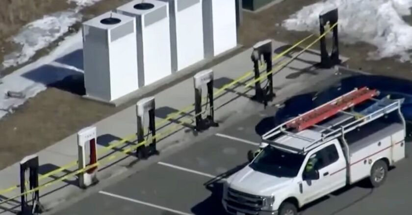 7 Tesla Burn -burned charging stations near Boston