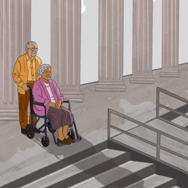 “Engelli mi? Asla! Tekerlekli Sandalye ve İşitme Aletleri Var.”